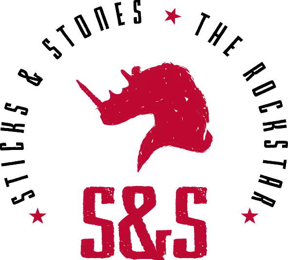 Logo S&S - Sticks and stones - the rockstar, Link zur Website